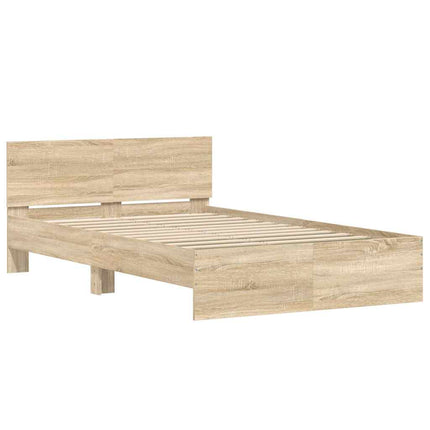 sengeramme med sengegavl 120x200 cm sonoma-eg