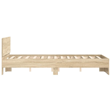 sengeramme med sengegavl 120x200 cm sonoma-eg