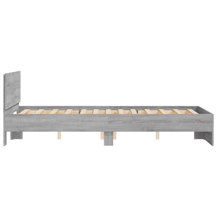 sengeramme med sengegavl 120x200 cm grå sonoma-eg