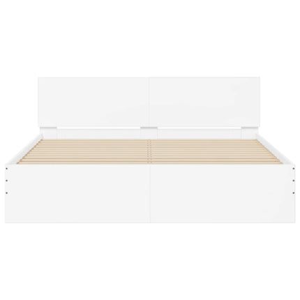 sengeramme med sengegavl 140x190 cm hvid