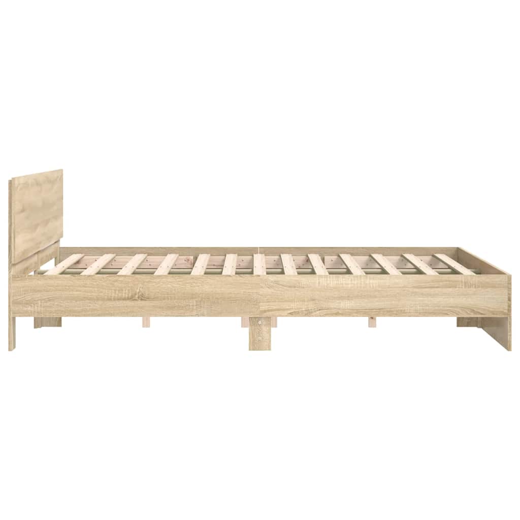sengeramme med sengegavl 140x190 cm sonoma-eg