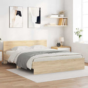 sengeramme med sengegavl 140x190 cm sonoma-eg