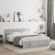 sengeramme med sengegavl 140x190 cm betongrå