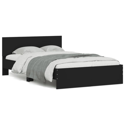 sengeramme med sengegavl 120x190 cm sort