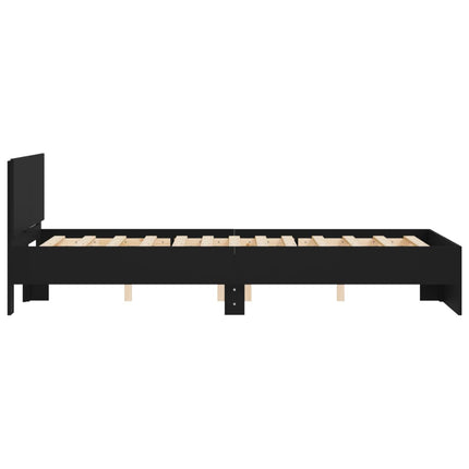 sengeramme med sengegavl 120x190 cm sort