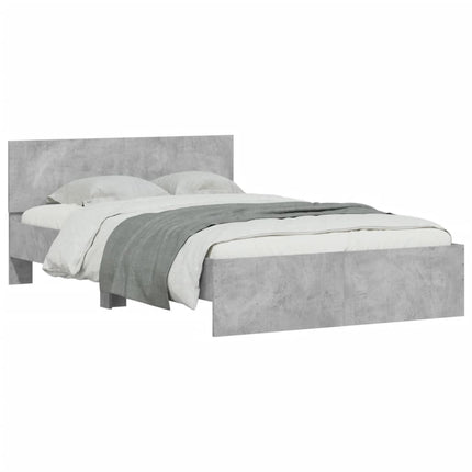 sengeramme med sengegavl 120x190 cm betongrå