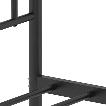 sengeramme med sengegavl 150x200 cm metal sort