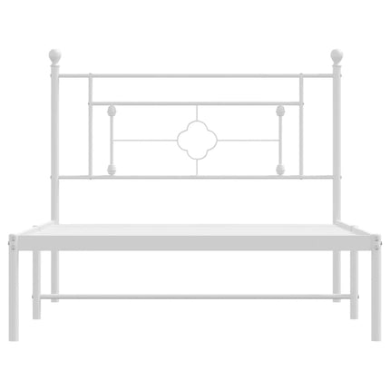 sengeramme med sengegavl 107x203 cm metal hvid