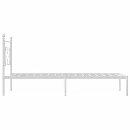 sengeramme med sengegavl 107x203 cm metal hvid
