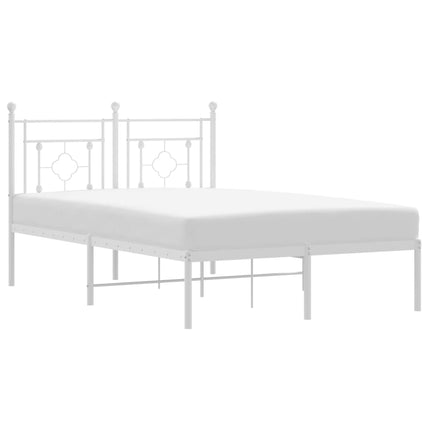 sengeramme med sengegavl 120x200 cm metal hvid