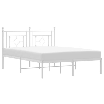 sengeramme med sengegavl 140x190 cm metal hvid