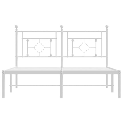 sengeramme med sengegavl 140x200 cm metal hvid