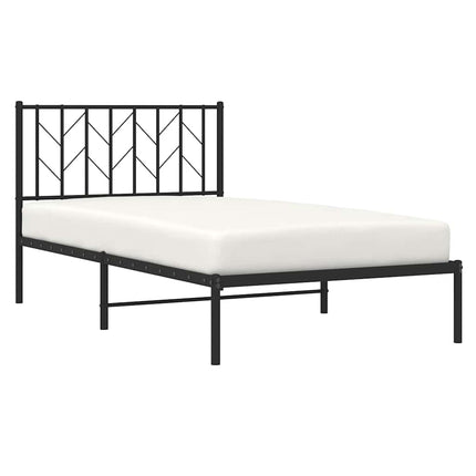 sengeramme med sengegavl 100x200 cm metal sort