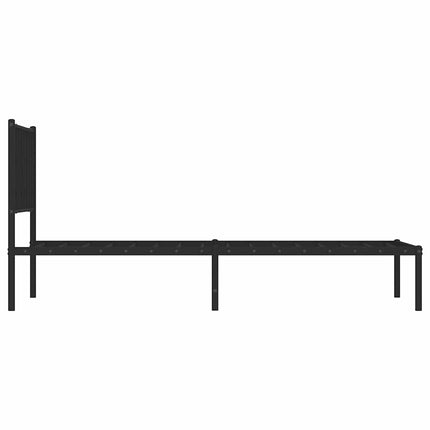 sengeramme med sengegavl 100x200 cm metal sort