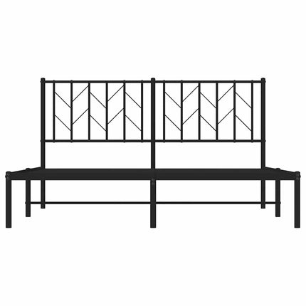 sengeramme med sengegavl 150x200 cm metal sort