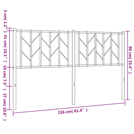 udskiftningsgavl 150 cm metal sort