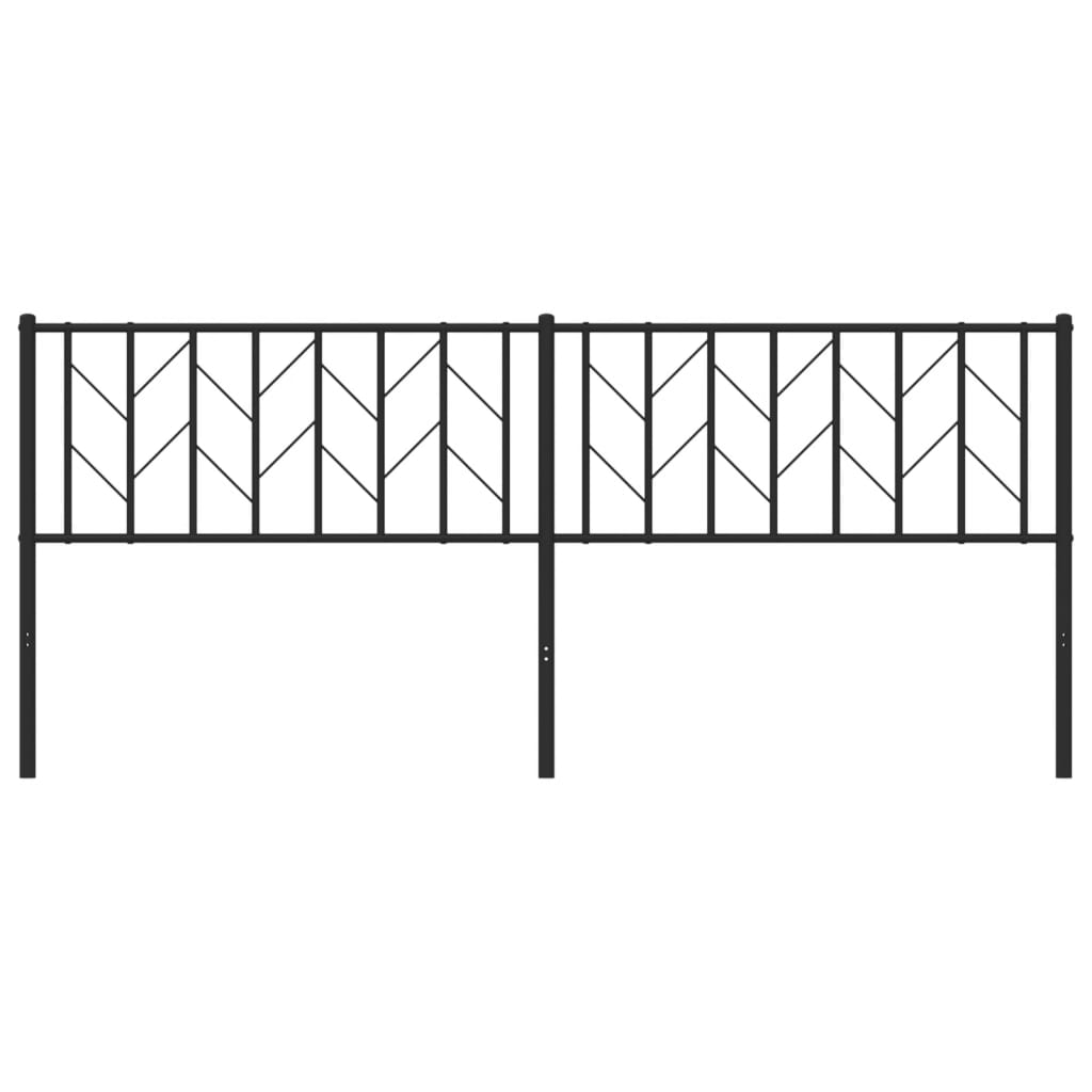 udskiftningsgavl 200 cm metal sort