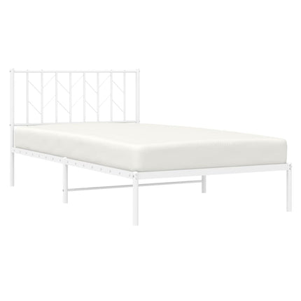 sengeramme med sengegavl 107x203 cm metal hvid