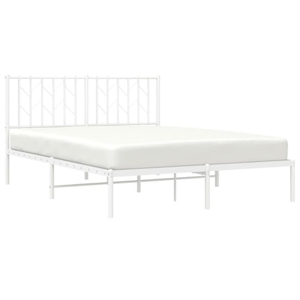 sengeramme med sengegavl 140x190 cm metal hvid