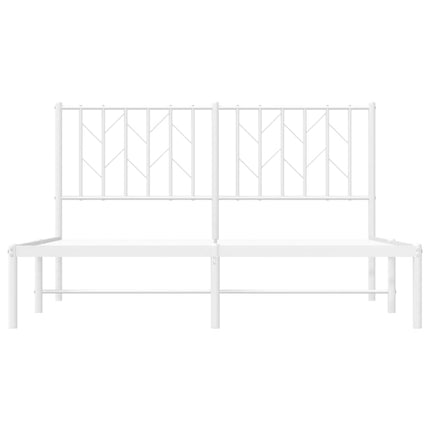 sengeramme med sengegavl 140x190 cm metal hvid