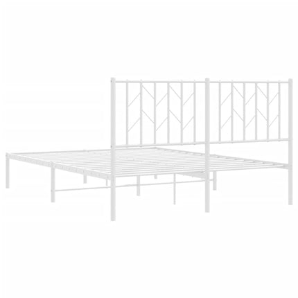sengeramme med sengegavl 140x190 cm metal hvid