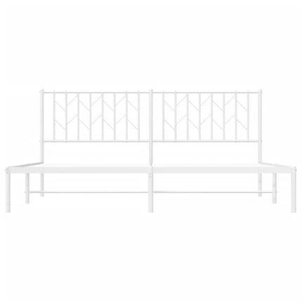 sengeramme med sengegavl 183x213 cm metal hvid