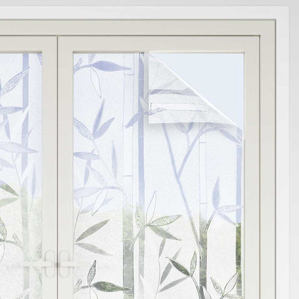 vinduesfolier 4 stk. bambusmønster matteret PVC