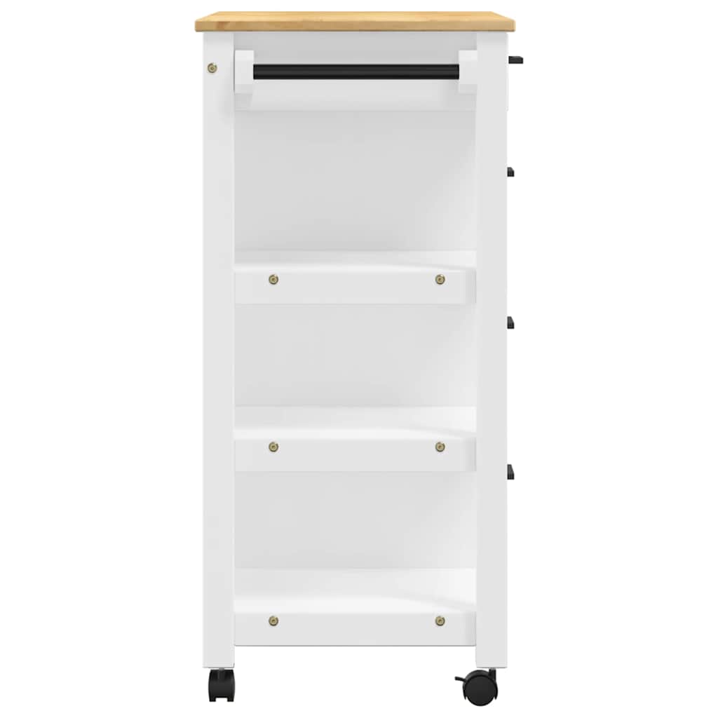 køkkenvogn MONZA 84x40x88,5 cm massivt fyrretræ