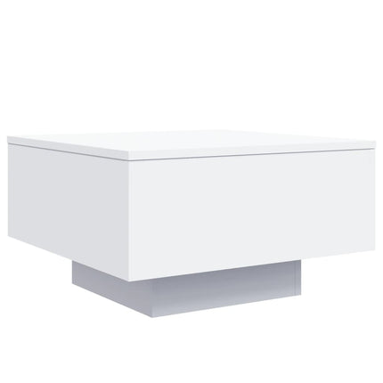 sofabord 55x55x31 cm konstrueret træ hvid