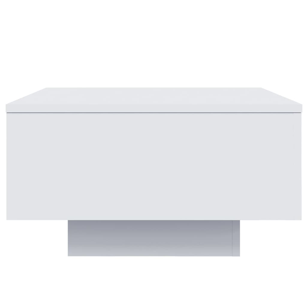 sofabord 55x55x31 cm konstrueret træ hvid