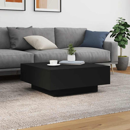 sofabord 80x80x31 cm konstrueret træ sort