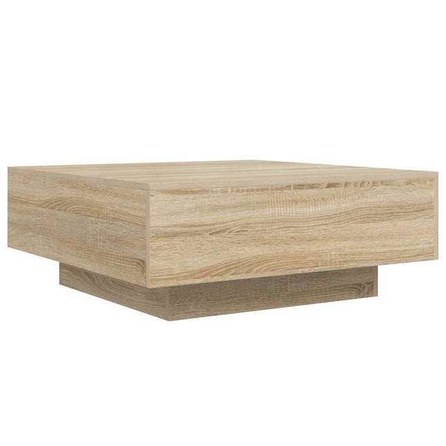 sofabord 80x80x31 cm konstrueret træ sonoma-eg