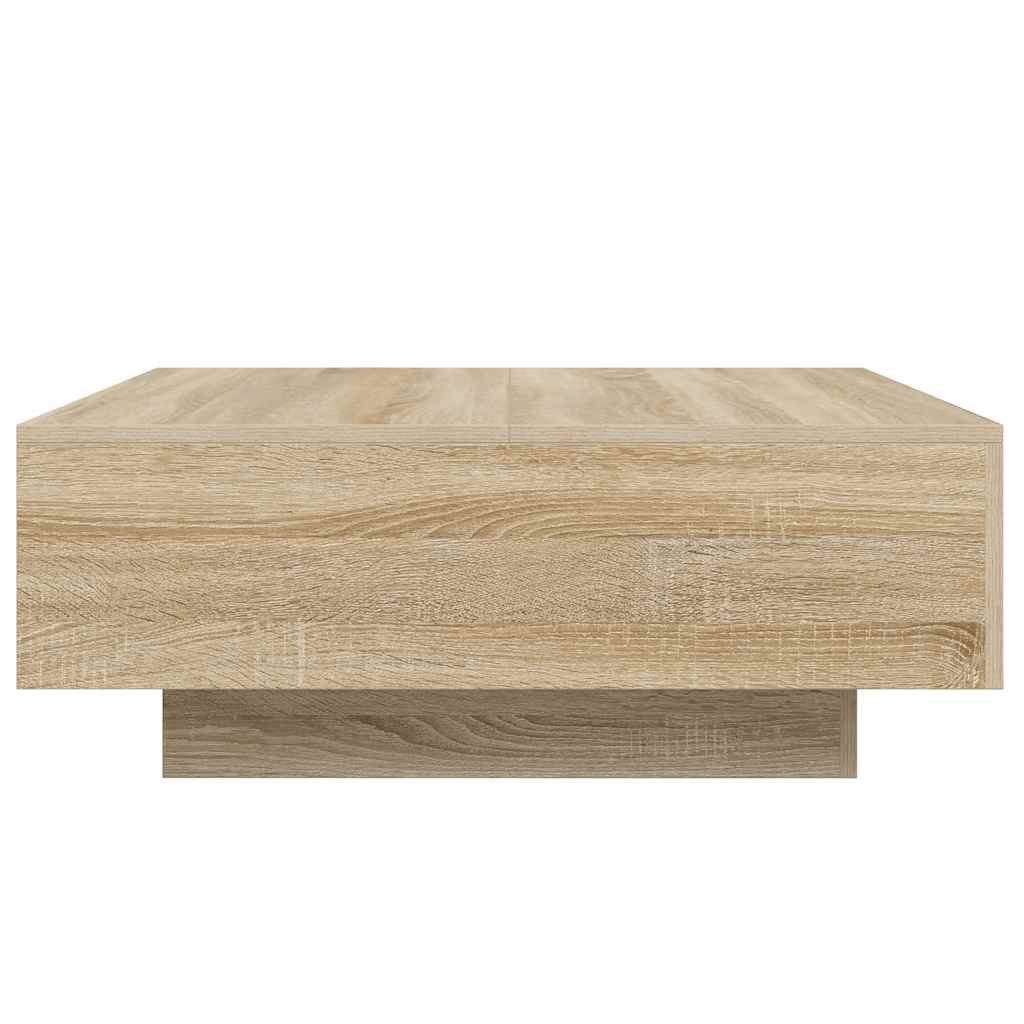 sofabord 80x80x31 cm konstrueret træ sonoma-eg