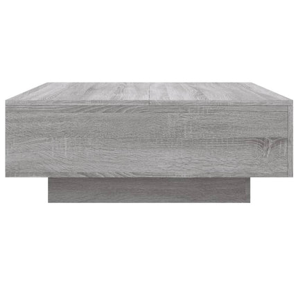sofabord 80x80x31 cm konstrueret træ grå sonoma-eg