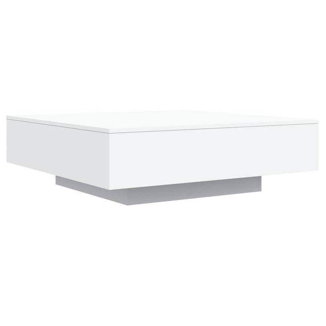 sofabord 100x100x31 cm konstrueret træ hvid