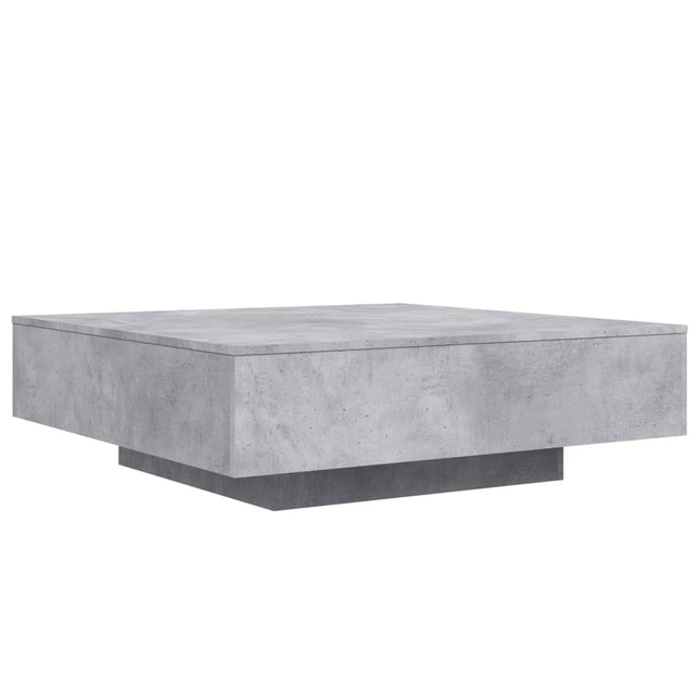 sofabord 100x100x31 cm konstrueret træ betongrå