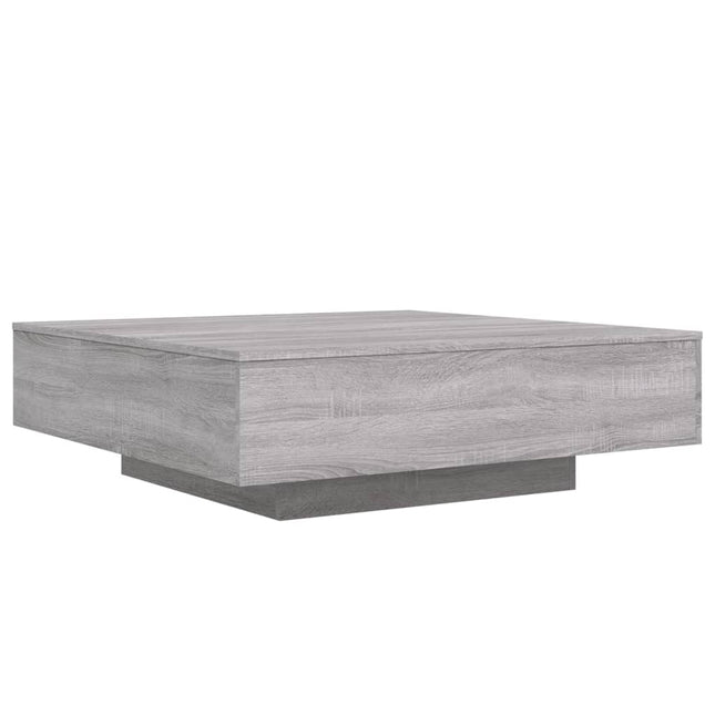 sofabord 100x100x31 cm konstrueret træ grå sonoma-eg