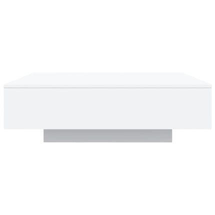 sofabord med LED-lys 100x100x31 cm hvid