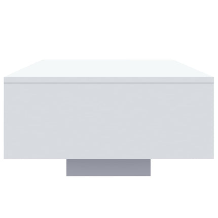 sofabord med LED-lys 85x55x31 cm hvid