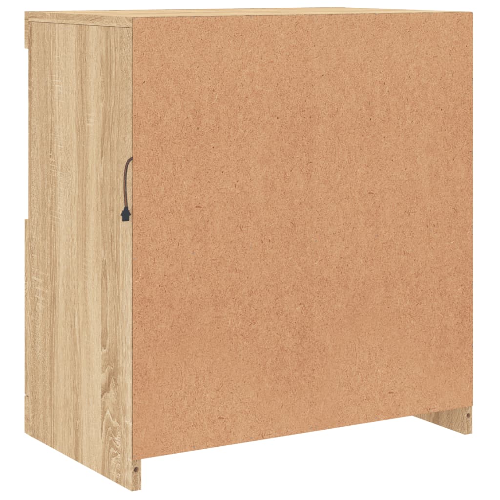 skænk med LED-lys 60,5x37x67 cm sonoma-eg