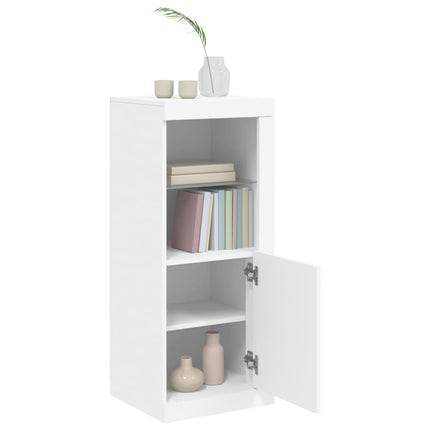 skænk med LED-lys 41x37x100 cm hvid