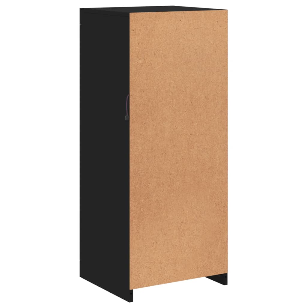 skænk med LED-lys 41x37x100 cm sort