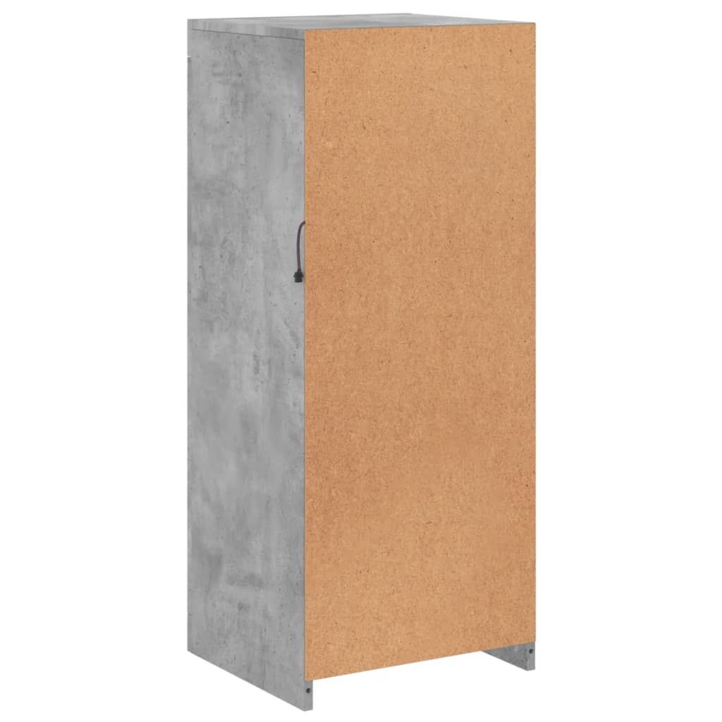 skænk med LED-lys 41x37x100 cm betongrå