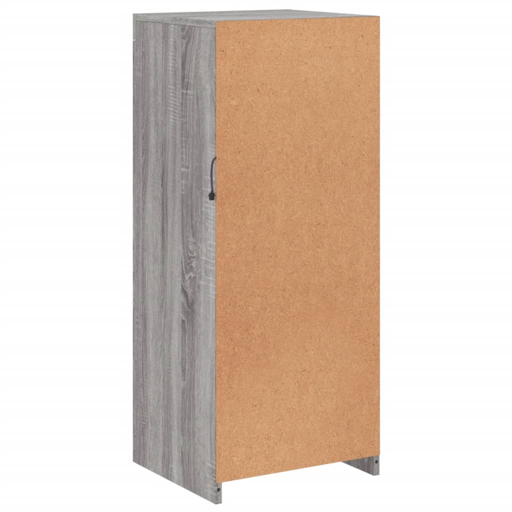 skænk med LED-lys 41x37x100 cm grå sonoma-eg