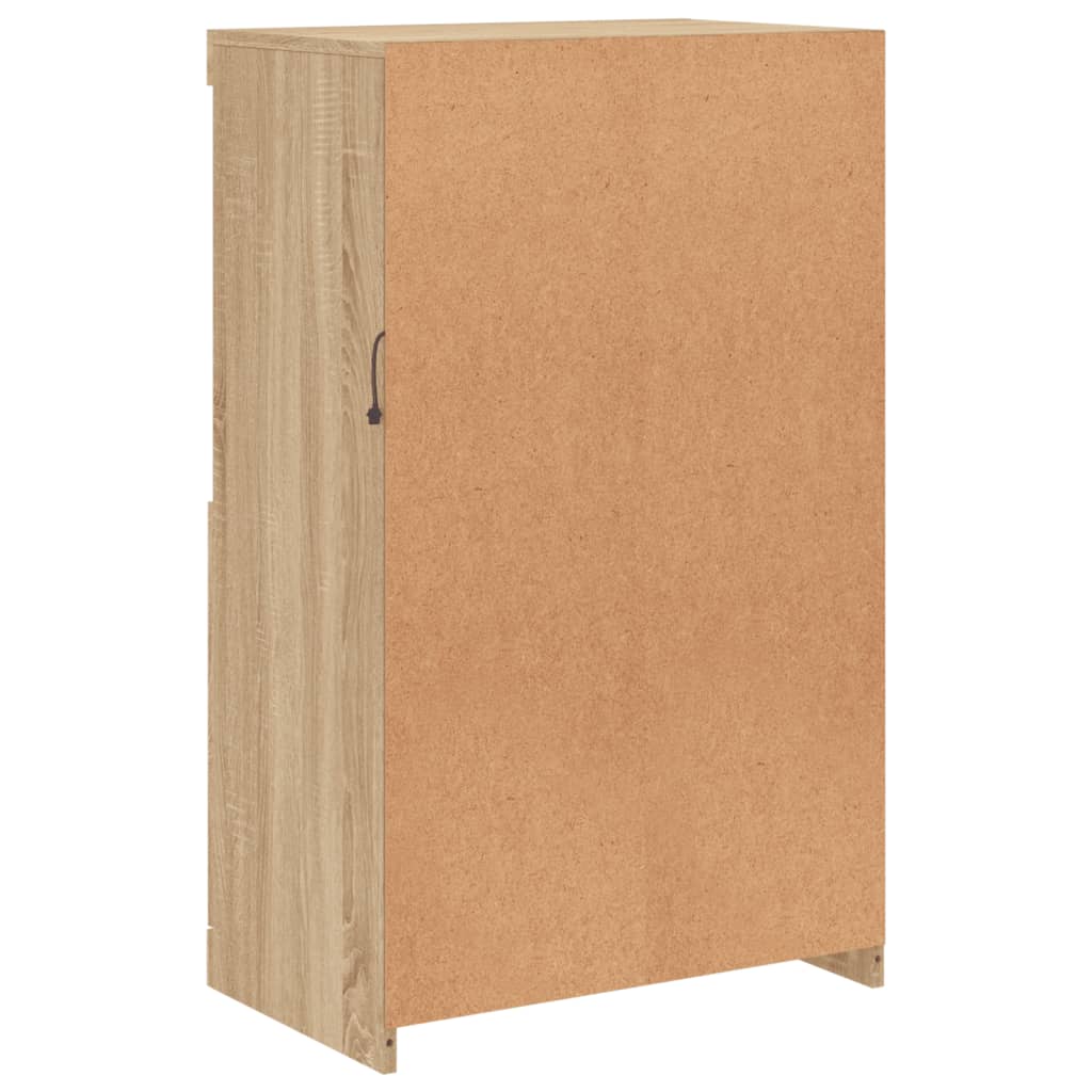 skænk med LED-lys 60,5x37x100 cm sonoma-eg