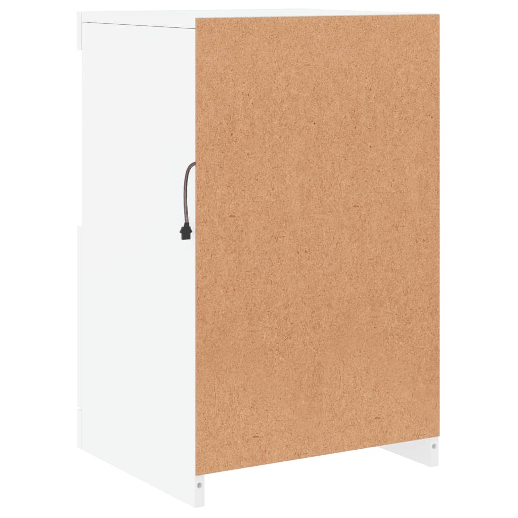 skænk med LED-lys 41x37x67 cm hvid