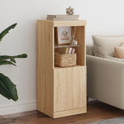 skænk med LED-lys 41x37x100 cm sonoma-eg