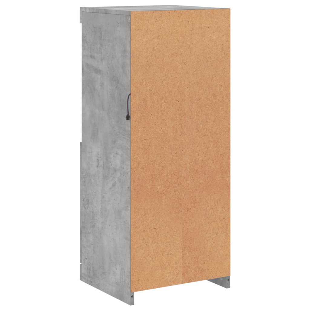 skænk med LED-lys 41x37x100 cm betongrå