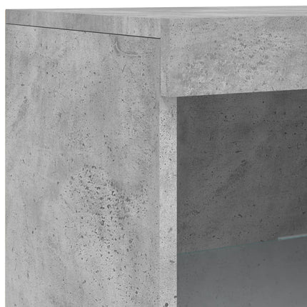 skænk med LED-lys 41x37x100 cm betongrå
