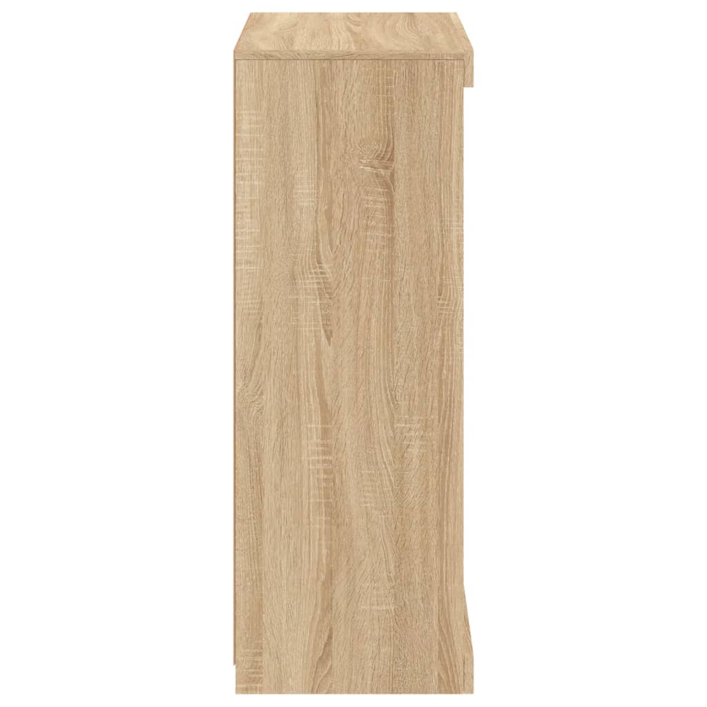 skænk med LED-lys 60,5x37x100 cm sonoma-eg